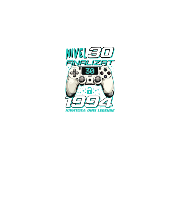 Nivel finalizat 30 1995 model negru pe tricou
