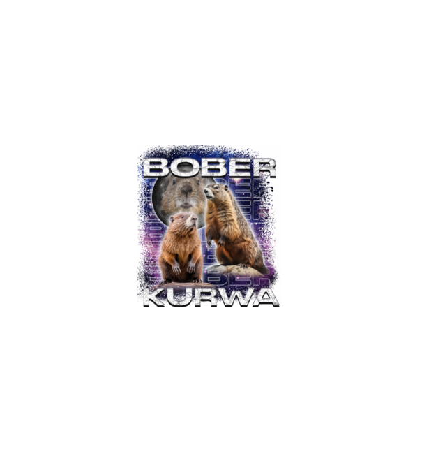 Bóber Kurwa universe model negru pe tricou