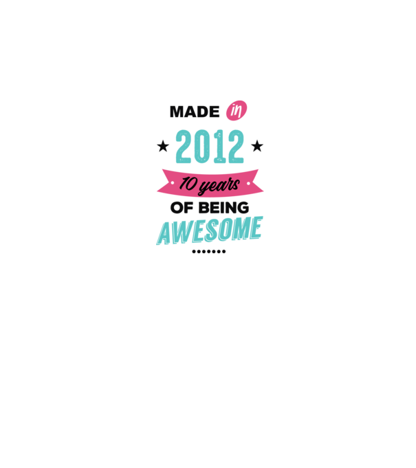 MADE in 2012 model alb pe tricou