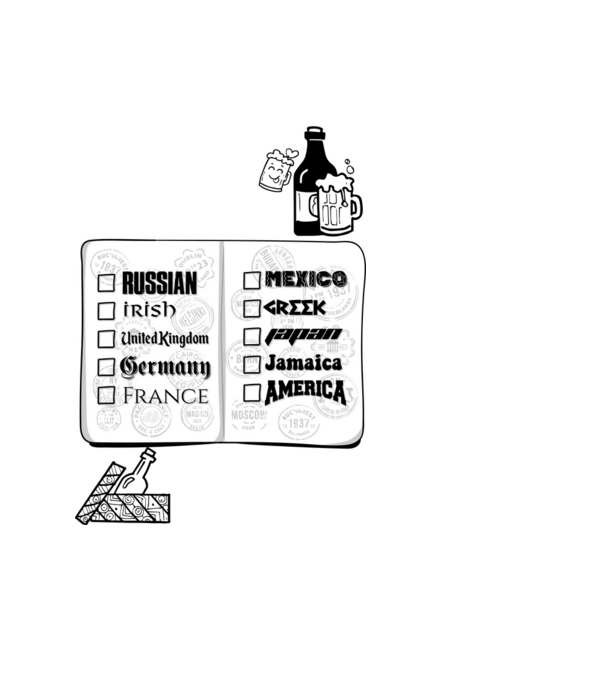 Bachelor Party World tour model negru pe tricou