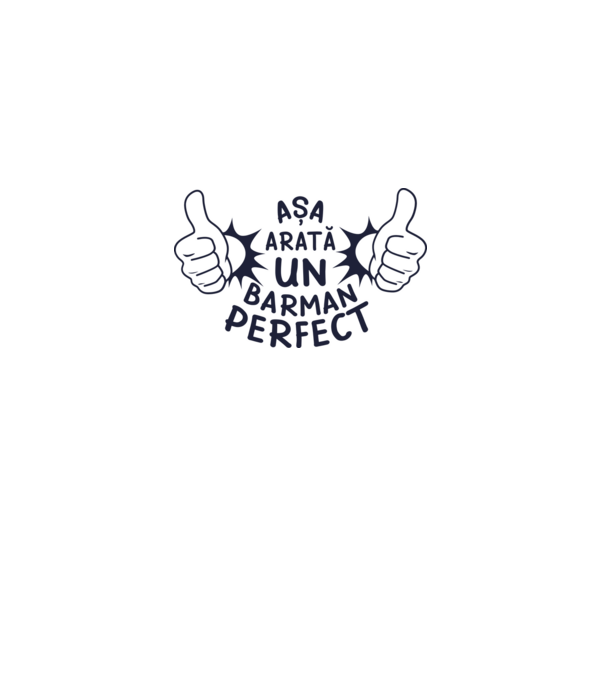 Așa arată un BARMAN perfect model gri pe tricou