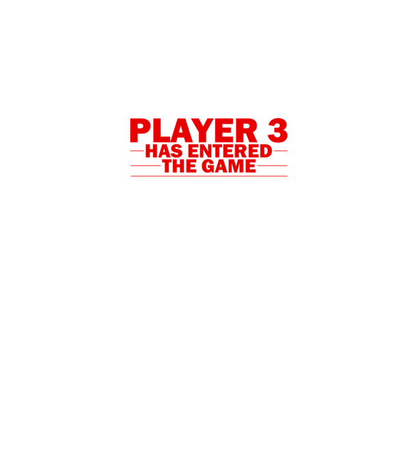 Player 3 entered the game model alb pe tricou