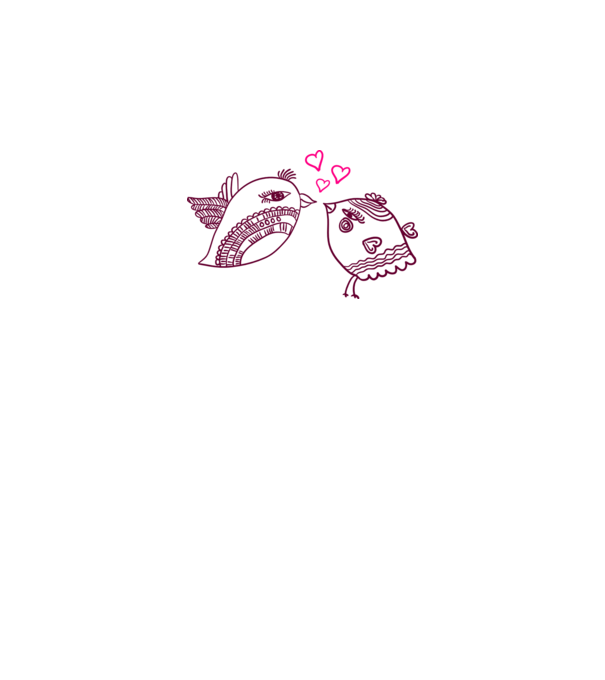 lovebirds model galben neon pe tricou
