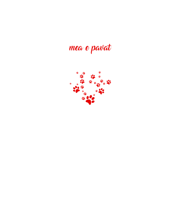 Drumul spre inima mea e pavat cu urme de labe model negru pe tricou