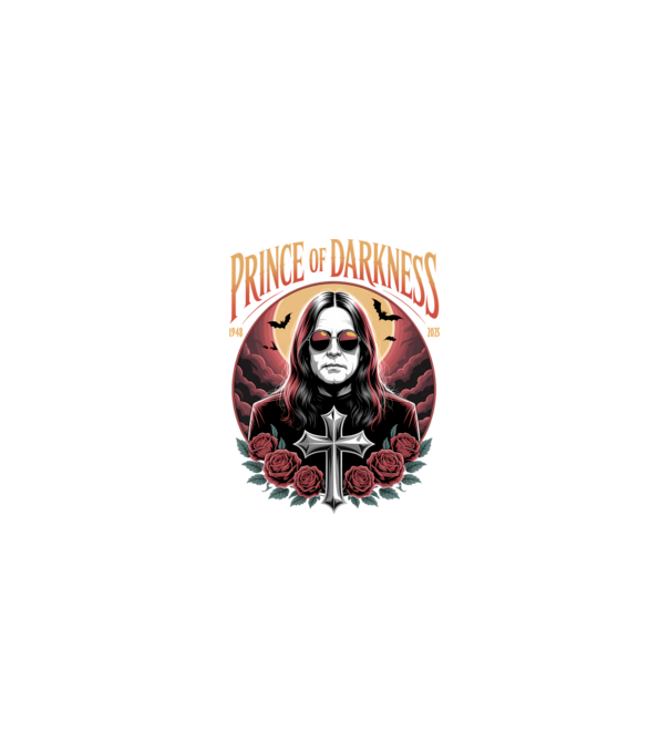 Prince of Darkness model nisipiu pe tricou
