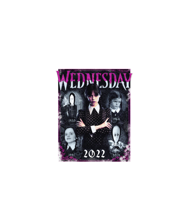 WEDNESDAY ADDAMS multi all time model negru pe tricou