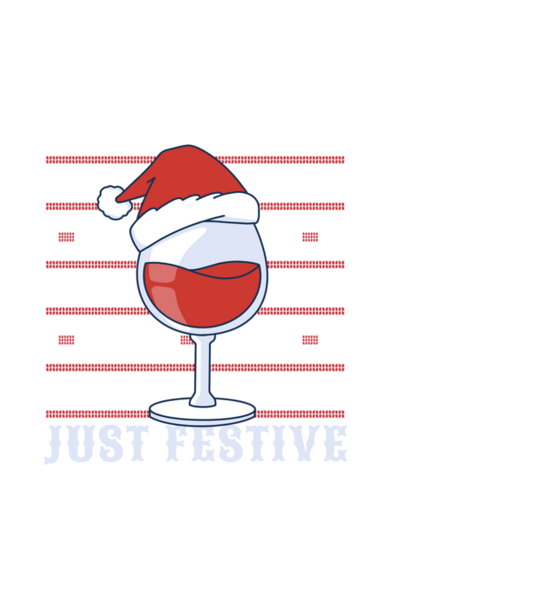 Not drunk just festive ugly sweater model negru pe tricou