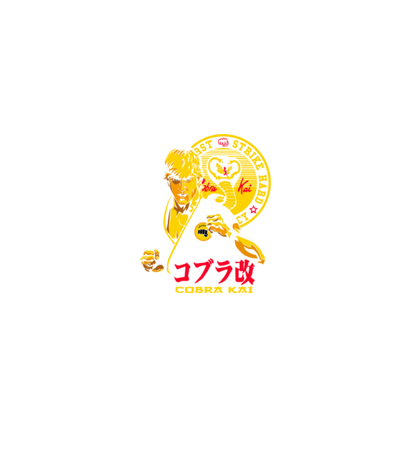 cobra kai poster model negru pe tricou