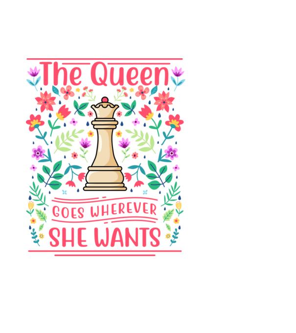the queen goes wherever she wants model negru pe tricou