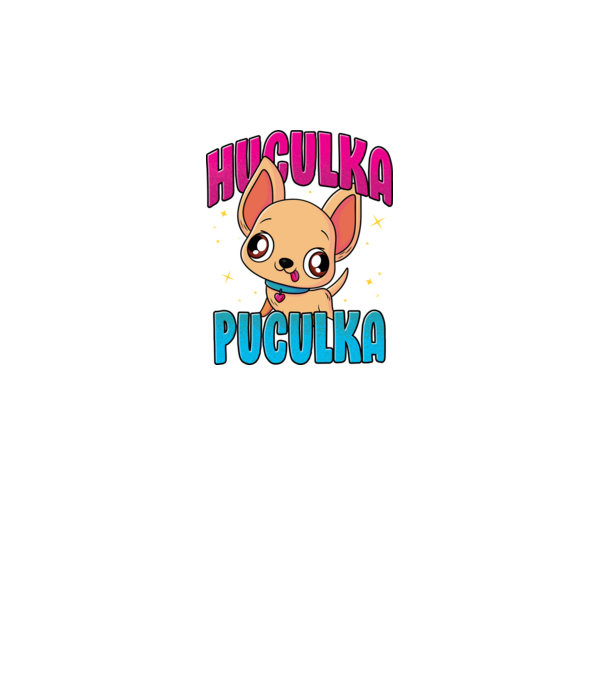 Huculka Puculka chivava model negru pe tricou