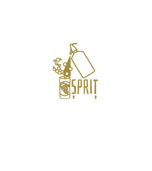 Șpriț model negru pe tricou