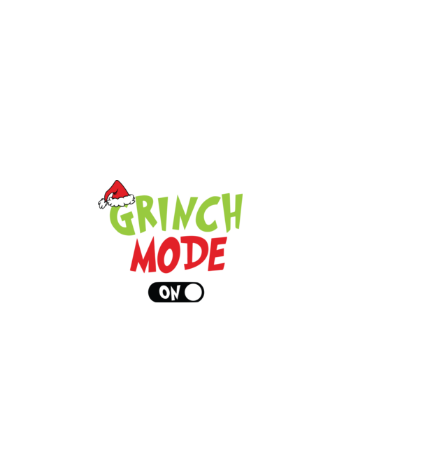 Grinch Mode model alb pe tricou