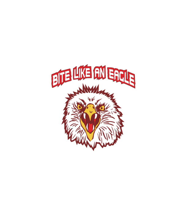 bite like an eagle cobra kai model negru pe tricou