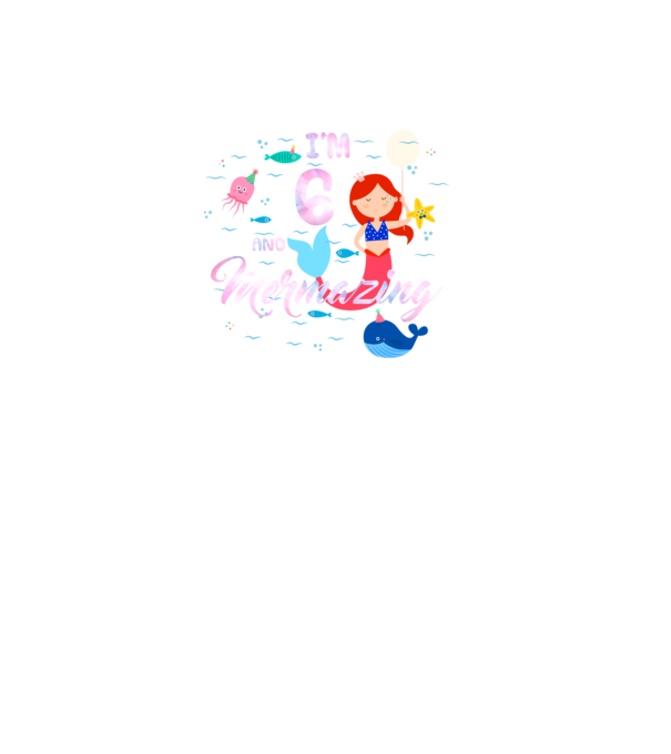 Mermazing Birthday 6 model negru pe tricou