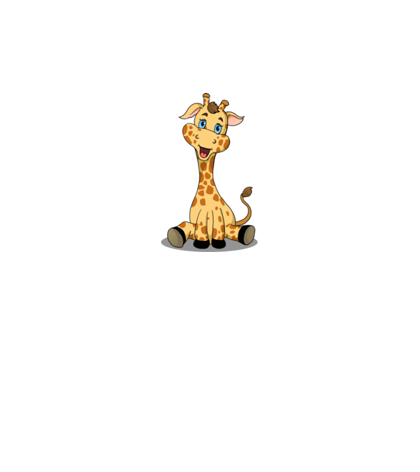 Cute giraffe model gri pe tricou