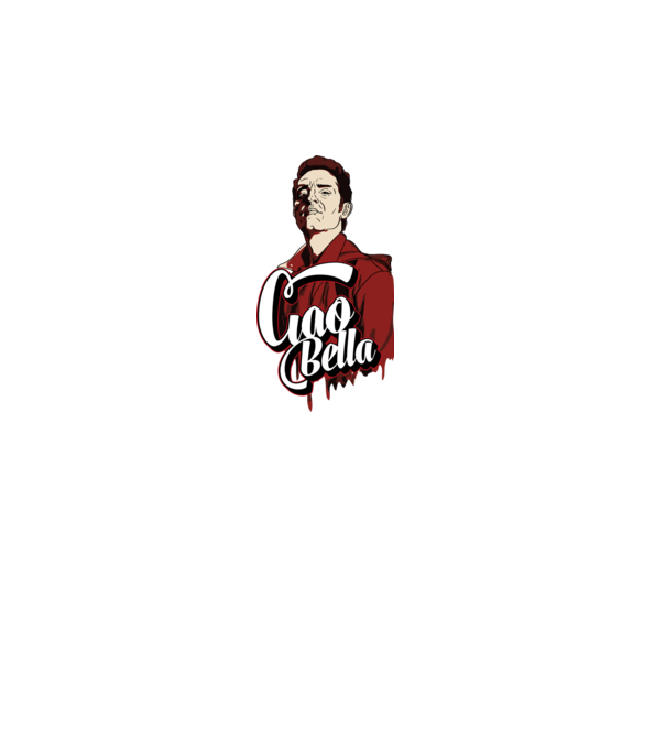 ciao bella berlin model alb pe tricou