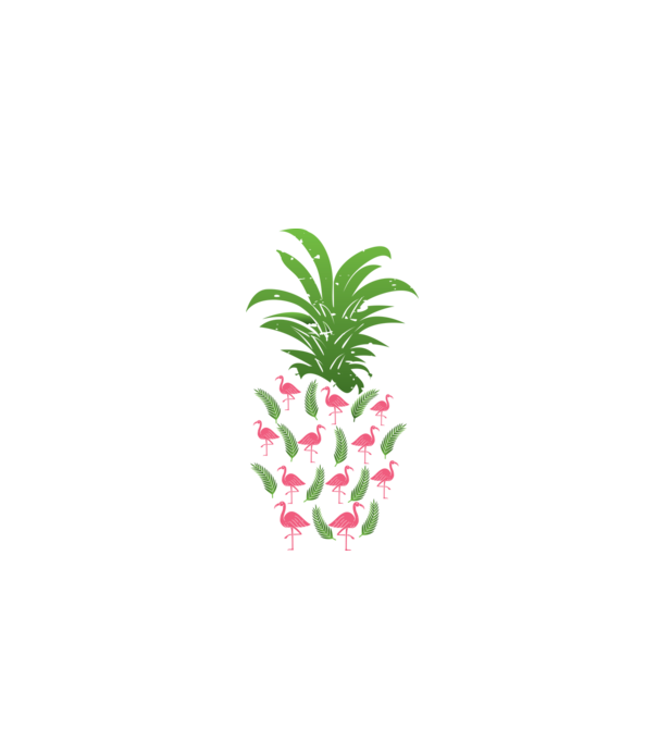 Flamingo ananas model negru pe tricou