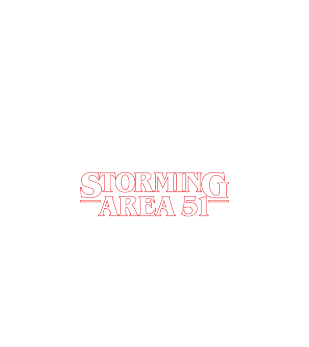 storming area 51 things outline model alb pe tricou
