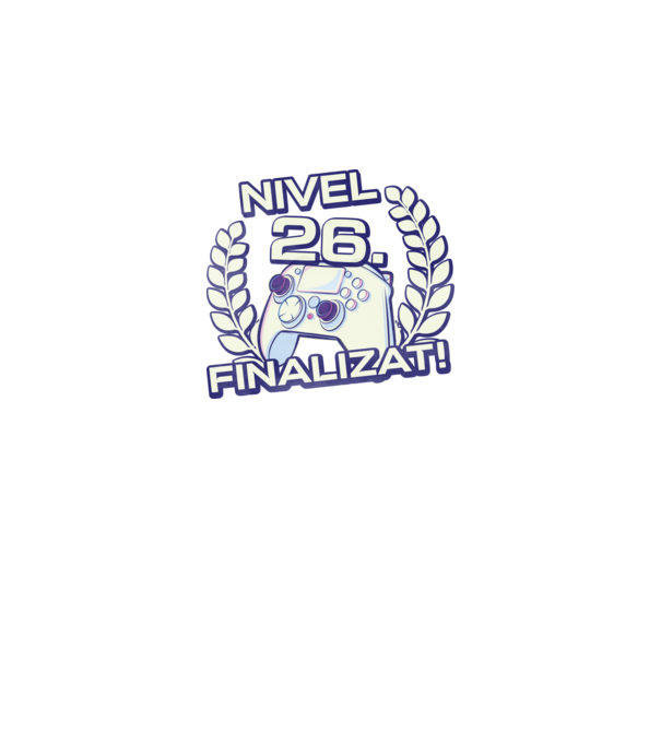 Nivel 26 finalizat! model negru pe tricou
