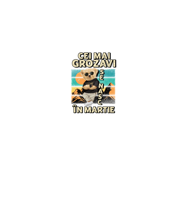 RETRO teddy MARTIE model negru pe tricou