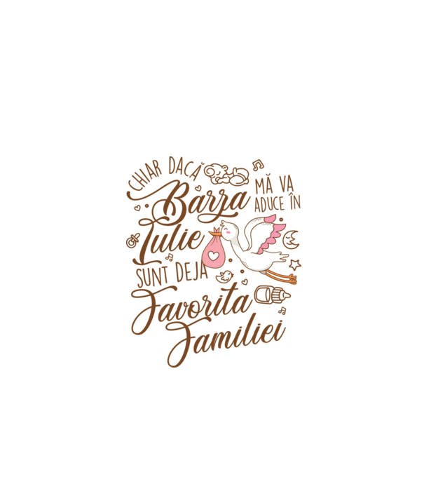 Favorita familiei IULIE model alb pe tricou