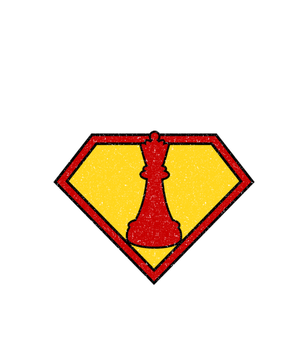 SuperChess regină model turcoaz pe tricou