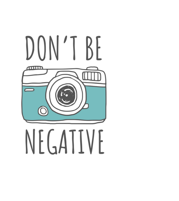 DON'T BE NEGATIVE model negru pe tricou