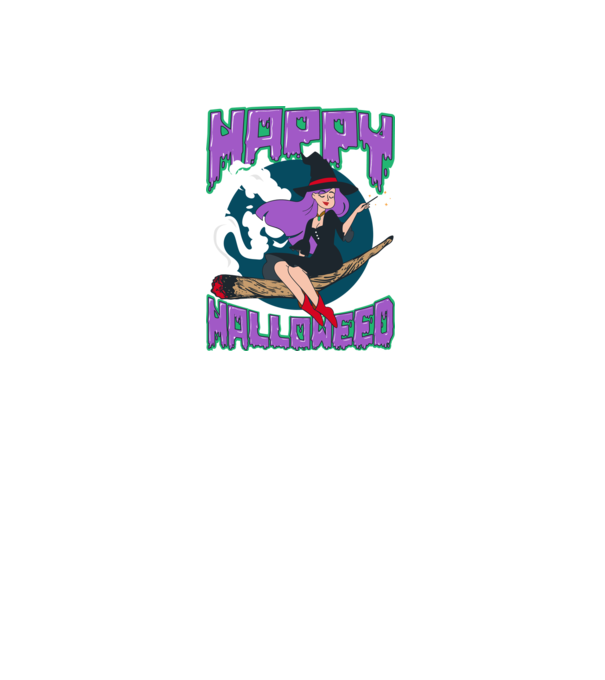 Happy Halloweed model negru pe tricou