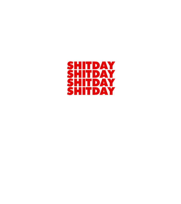 Shitday model negru pe tricou
