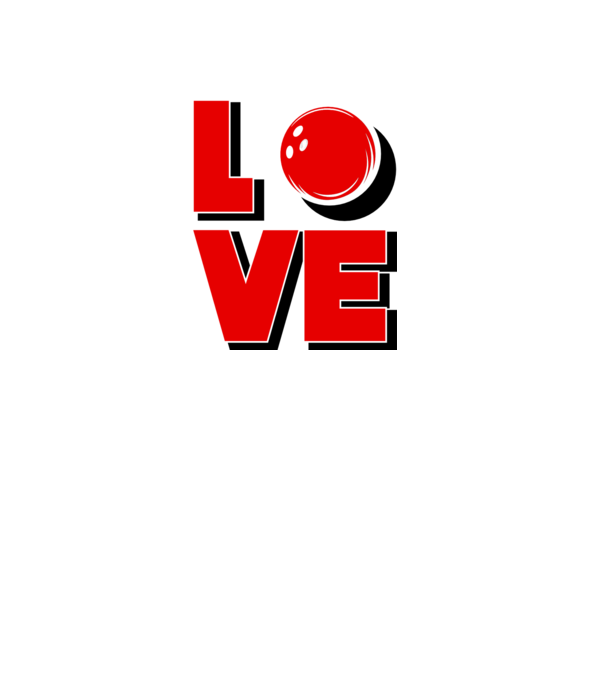 Love bowling model gri pe tricou