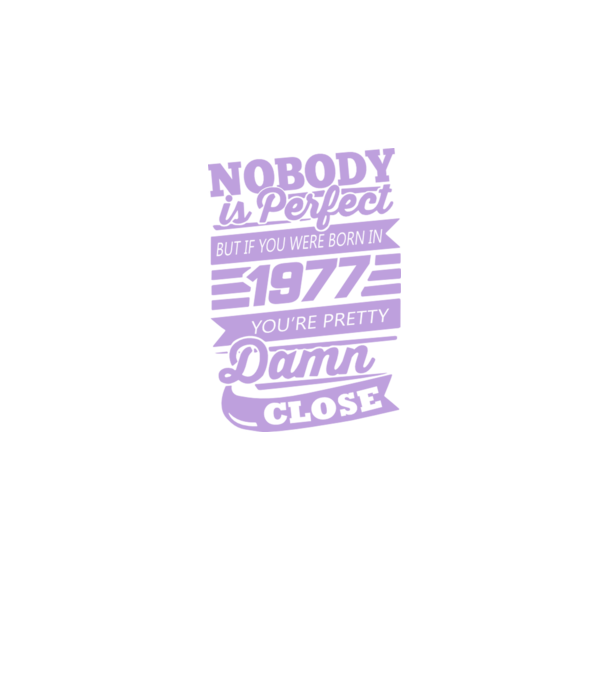 Nobody 1977 model albastru închis pe tricou
