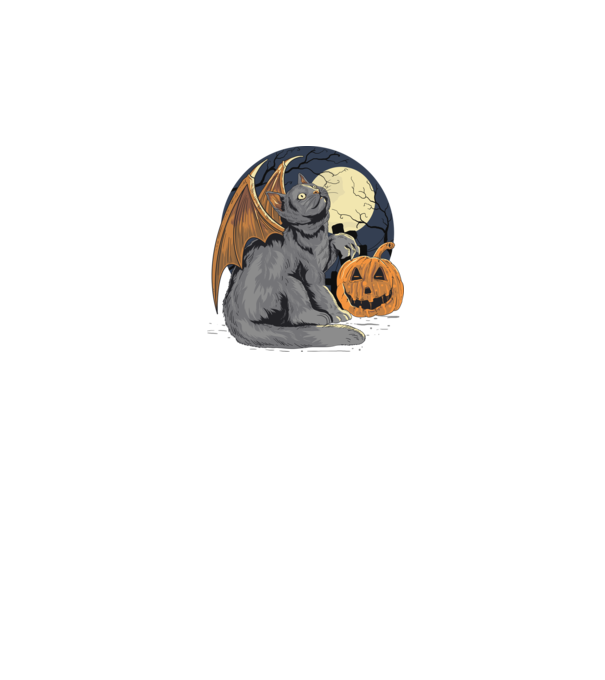 Halloween cica model negru pe tricou