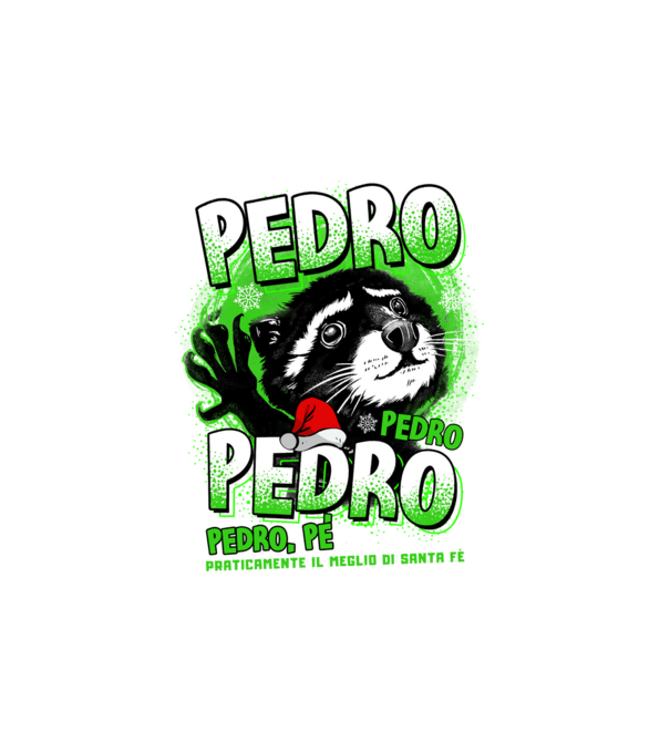Pedro pedro christmas model alb pe tricou