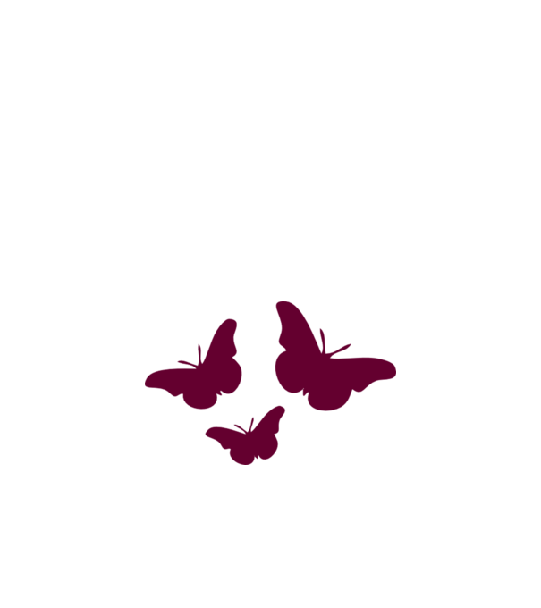 Butterflies model alb pe tricou