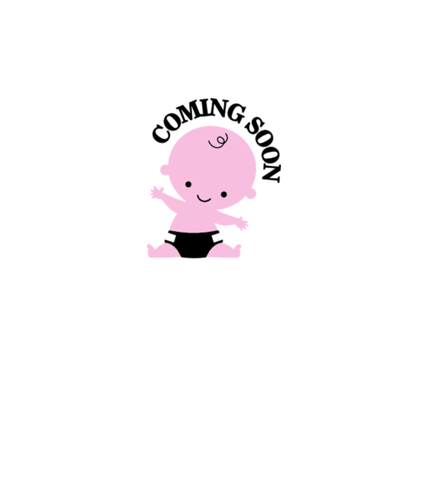 Coming soon baby model alb pe tricou