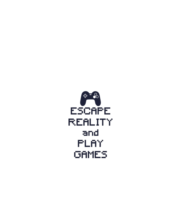 Escape reality model alb pe tricou