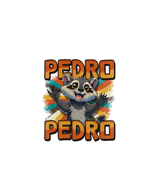 Retro Pedro model negru pe tricou