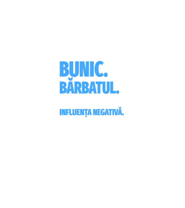 Bunic model negru pe tricou