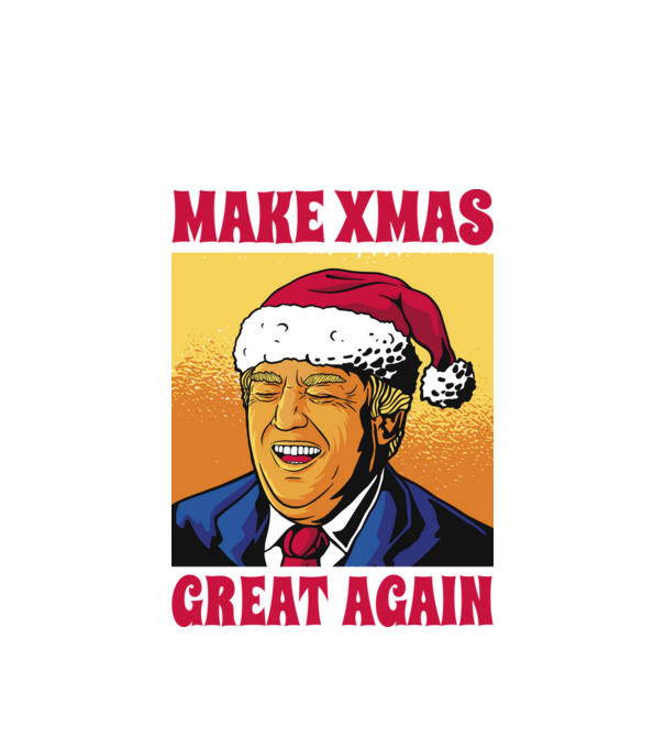 Make Xmas great again model alb pe tricou