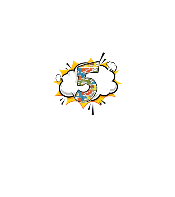 Birthday Comic Number 5 model verde pe tricou