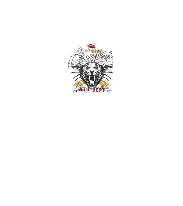 Minesota Cougars  TEXTURED model negru pe tricou