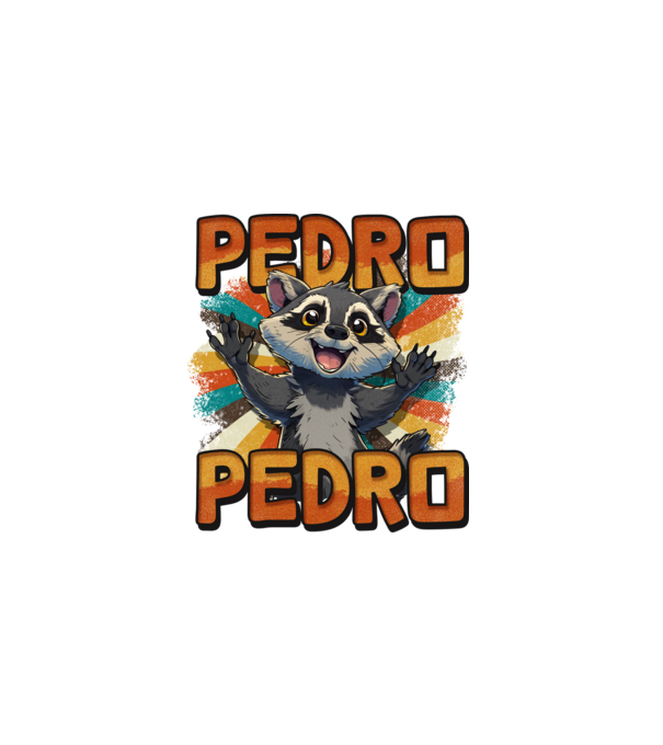 Retro Pedro model negru pe tricou