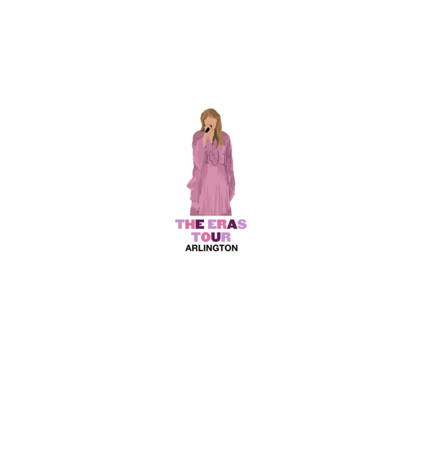 Taylor Swift The Eras Tour Arlington 3 model alb pe tricou