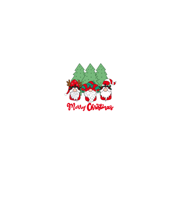 Merry christmas gnomes model negru pe tricou