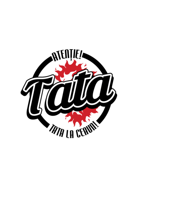 Atenție! Tata la ceaun! model albastru deschis pe tricou