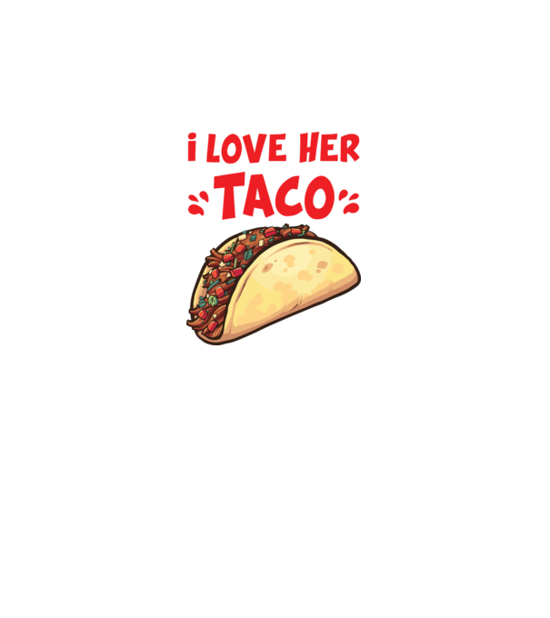 Couple TACO model alb pe tricou