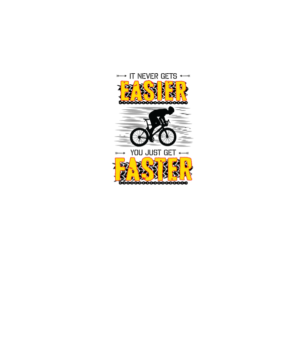 it never gets easier model alb pe tricou