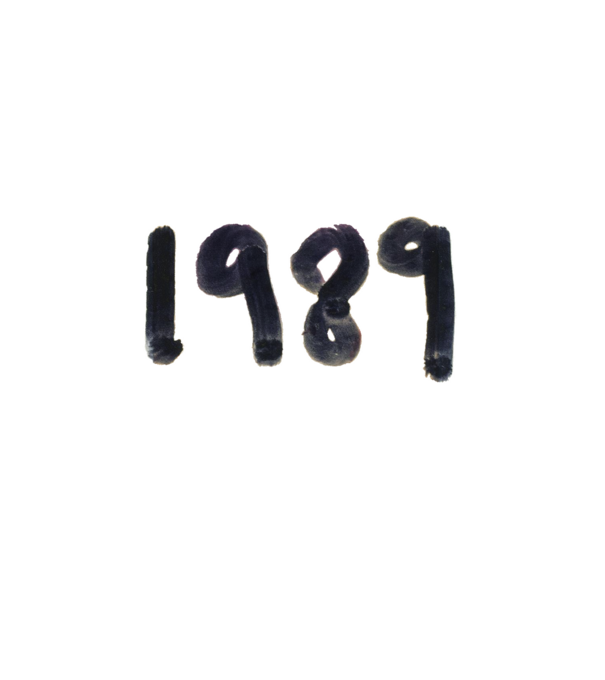Taylor Swift 1989 text model alb pe tricou