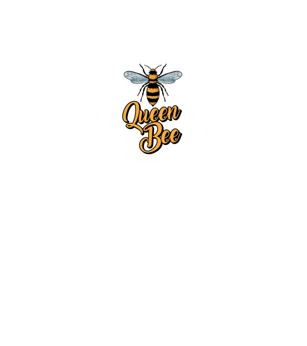 Queen Bee model alb pe tricou