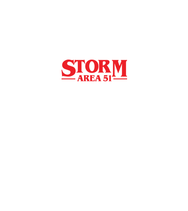 storm area 51 stranger model negru pe tricou